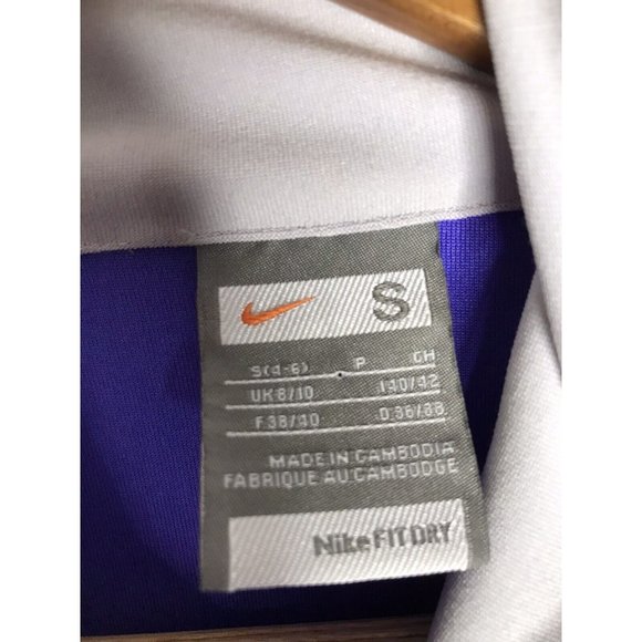 Nike Running Jacket Womens Small Blue Purple Full Zip Fit-Dry Long Sleeve - Picture 4 of 7